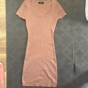 The workshop fitted brown dress. Never worn.